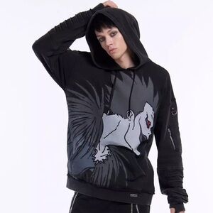 Death Note Ryuk Jumbo Print Hardware Hoodie Hot‎ Topic